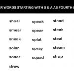 5 letter words Starting with S and A as the Fourth letter