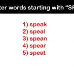 five-letter words starting with SPEA