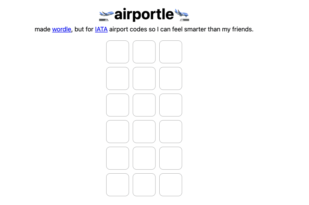 Airportle Answer Today 2024 : Play Airportle Game to test Airport Code Knowledge